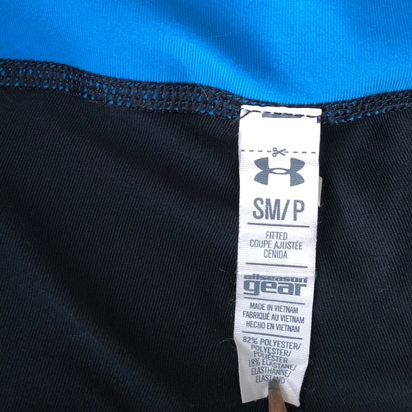 SOLD UA Workout pants underarmour Sm/p black blue - Picture 3 of 10